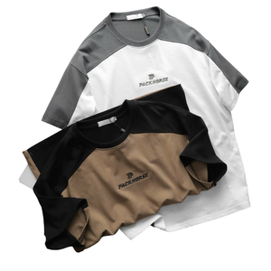 T-shirts unisexes en coton vierge avec logo brodé personnalisé, t-shirts surdimensionnés - Product Image 1