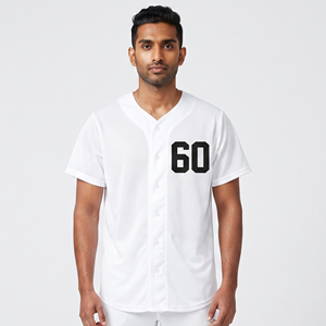 <b>Men</b> Mesh Full Button Baseball Jerseys <b>Men</b> Mesh Short Sleeve Baseball Jerseys <b>Men</b> Mesh V-Neck Baseball Jerseys - Product Image 6