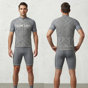 Road Cycling Uniform with Short Sleeve Jersey and High Density <b>Padded</b> Shorts for Long Distance Riding - Product Image 4