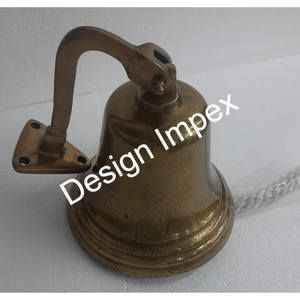 Campana de Puerta de Latón con Cuerda Blanca, Decoración para el Hogar, Campanas de Pared de Estilo Náutico Fundidas a Mano para Decoración de Eventos y Ocasiones - Product Image 5