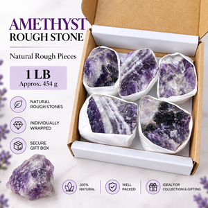 Piedras Preciosas Naturales en Bruto Hechas a Mano al por Mayor, Caja Portátil de 1 LB, Amatista, Cuarzo Rosa, Labradorita, Ojo de Tigre - Product Image 6