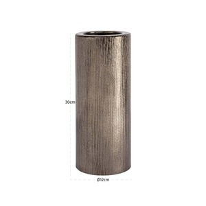 Inner Glow Cylinder <b>Candle</b> <b>Holder</b> Textured Stainless Steel Durable Home Decoration 35cm <b>Tall</b> - Product Image 3