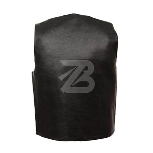 Gilet en cuir PU de qualité supérieure pour homme, confortable, professionnel, imperméable, réversible, col en V, style streetwear, gilets, vestes sans manches - Product Image 4