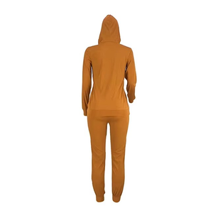 Conjunto Deportivo Informal de Punto para Mujer, de Algodón y Felpa, con Logotipo Personalizado, Proveedor Mayorista de Ropa Deportiva, Traje de Dos Piezas para Correr - Product Image 2