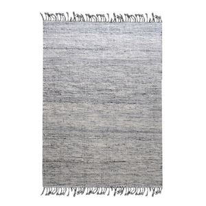 Tapis d'intérieur gris en laine tissée plate, uni, avec franges tressées, texture moderne, envers en latex, pour salon, chambre à coucher, décoration intérieure - Product Image 4