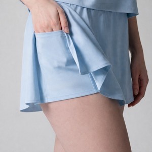 ODM <b>Women's</b> Light Blue Tennis Skirt Elastic Waist Moisture Wicking Breathable Quick Dry Solid Color Sport Wear Tennis Wear - Product Image 3
