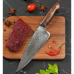 Couteau de Chef Japonais LEGACY BLADES en Acier Damas, 8 Pouces, Forgé à la Main, Écologique, Compatible Lave-Vaisselle, Manche en Bois, Ambidextre, OEM - Product Image 6