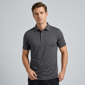 <b>Men's</b> Summer Solid Color Ribbed Short-Sleeve Casual Knit <b>Top</b>-220g Quick-Dry Comfortable & Breathable for Casual and Work Wear - Product Image 6
