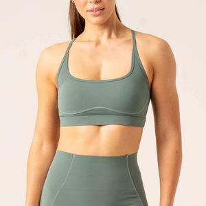 Soutien-gorge de sport pour femme en promotion – Haute qualité, extensible dans 4 directions, respirant, écologique, élasticité moyenne, XS personnalisable à l'avant - Product Image 1