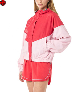 Conjunto de Chaqueta y Pantalones Cortos Deportivos para Mujer, Diseño Color Block, Transpirable, de Secado Rápido, para Actividades al Aire Libre - Product Image 3