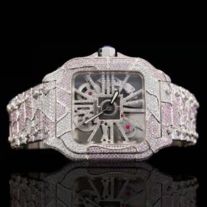 Reloj de Diamantes Cultivados en Laboratorio de Alta Calidad, Totalmente Nuevo, con Incrustaciones de Diamantes Incoloros para Hombre, Precio al por Mayor de la Mejor Calidad - Product Image 1