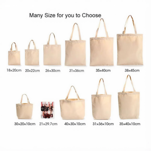 Aiyi Custom Heavy Duty <b>Large</b> Capacity Cartoon Pattern Medium Size Shoulder Split <b>Canvas</b> Cotton Tote <b>Bag</b> for Advertising Use - Product Image 3
