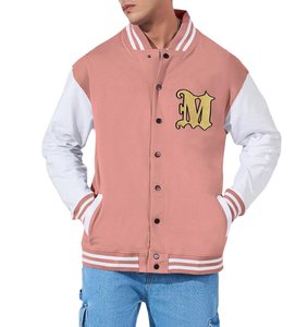 Blousons de baseball d'hiver personnalisés avec logo pour hommes – Style universitaire brodé, tendance, patchwork vintage - Product Image 1