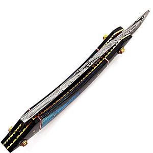 Burraq DIY OEM Navaja de Afeitar Recta Multifuncional de Acero de Damasco Tradicional Hecha a Mano de 7 Pulgadas con 1 Hoja, Funda de Cuero para Barberos, Regalo - Product Image 4