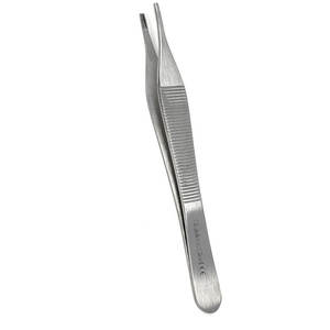แหนบจับเนื้อเยื่อ Adson แบบ 1-2 ซี่ ขนาด 4.75 นิ้ว แหนบอเนกประสงค์แบบใช้มือ ด้ามจับกว้าง ลายกันลื่น ผลิตจากสแตนเลสสตีล สำหรับจับเส้นผม - Product Image 4