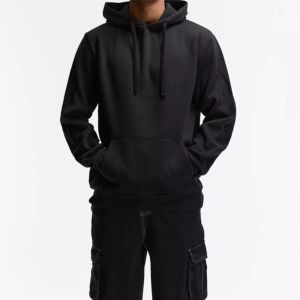 Vente en gros de sweats à capuche pour hommes de qualité supérieure, 100% coton, motif uni tendance, polaire d'hiver, impression en relief, col à capuche - Product Image 4