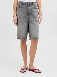 Jeans Cortos de Mezclilla de Cintura Alta para Mujer, a la Moda, de Pierna Ancha, al por Mayor, Largos hasta la Rodilla, Casuales, de Verano - Product Image 4