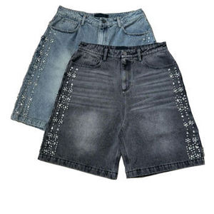 Shorts de Mezclilla para Hombre con Pedrería de la Mejor Calidad, Marca Kivotech, Gran Venta, Última Tendencia, Hechos en Pakistán - Product Image 4