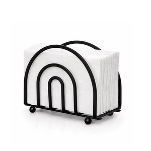 Porte-serviettes carré en acier inoxydable doré, design moderne multifonctionnel - Product Image 3