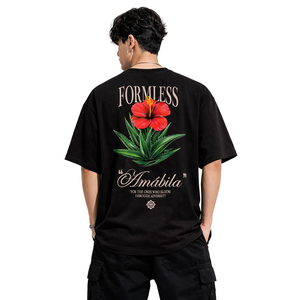 เสื้อยืดโอเวอร์ไซส์สีดำลายกราฟิกสำหรับผู้ชาย ผ้าฝ้าย ทรงหลวม สไตล์สตรีทแวร์ พิมพ์ลายลำลอง ฮิปฮอป แฟชั่นฤดูร้อน - Product Image 4