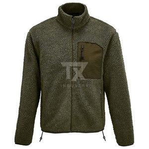 <b>Men's</b> Hot Sale Warm Polar Fleece <b>Jacket</b>/Latest Style OEM Fashionable Customized Plain <b>Sherpa</b> <b>Jackets</b> - Product Image 1