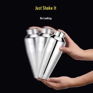 Ensemble de shakers à cocktails classiques en acier inoxydable écologique, couleurs personnalisables - Or rose, argent, or, accessoire de barware - Product Image 4