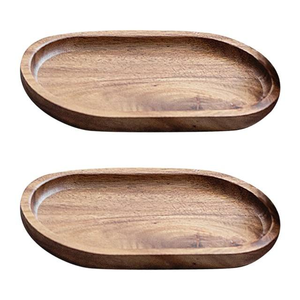 Bandeja de Servir de Madera Maciza, Rectangular, Pequeña, para Té y Café, Duradera, para Uso Doméstico - Product Image 1