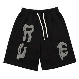 Shorts en molleton de coton pour homme, coupe décontractée, couleur unie, style urbain, respirant, coupe-vent, écologique, séchage rapide, avec cordon de serrage - Product Image 6