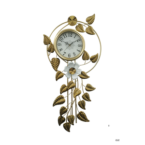 Luxury Iron Round Hanging Metal <b>Wall</b> <b>Clock</b> with Analog Display Modern Design for Home <b>Decor</b> and Hotels Living Room Use - Product Image 6