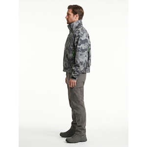 Blouson d'hiver épais imperméable en softshell camouflage personnalisé, coupe bomber courte et carrée, avec fermeture éclair, motif uni, style streetwear, pour la chasse, OEM - Product Image 3