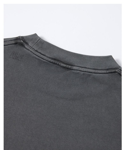 Camisetas Oversize para Hombre de Algodón Pesado 100% Jersey, Tallas Grandes, con Diseño Personalizado Estampado y Efecto Desgastado 2026 - Product Image 2
