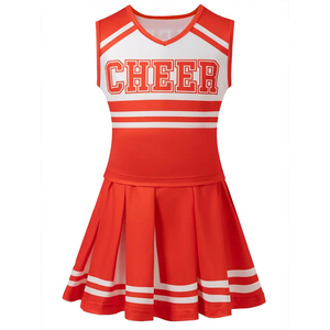Service OEM en gros, conception personnalisée, ensembles d'uniformes de cheerleading légers pour femmes, imprimés par transfert thermique, tenue avec logo, robe pour adultes - Product Image 1
