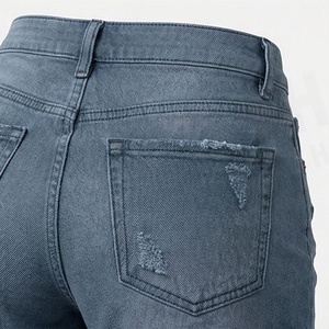 Shorts en jean taille haute pour femme, respirants, déchirés, délavés à la pierre, style streetwear décontracté pour l'été - Product Image 5