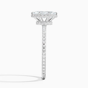 Anillo BOJ 059 con Corte Marquesa, Plata 925, Anillo de Diamantes Gala Halo, 2ct, Color D, VVS1, Moissanita, Certificado GRA, Anillo de Boda a Bajo Precio - Product Image 3