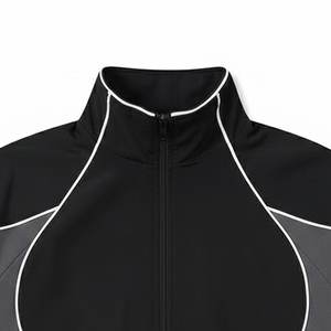 Most Demanding Custom Logo Black Men's Nylon <b>Wind</b> <b>Breaker</b> Panel With Pants Sets For Summer Quick Dry Streetwear Zipper Jackets - Product Image 6