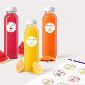 Embalaje de servicios de impresión personalizada, adhesivo impermeable, botella de plástico de zumo, Pegatinas transparentes de impresión OEM - Product Image 6