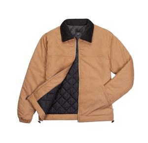 Veste zippée unie en coton épais personnalisable pour le travail, style streetwear décontracté, vente en gros - Product Image 2