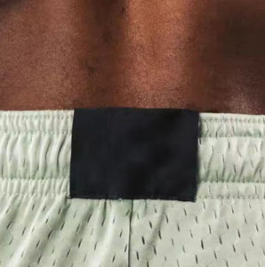 Shorts de bain pour hommes, couleur unie, taille mi-haute, élastiques, respirants, 100% polyester tricoté, décontractés, longueur courte - Product Image 6