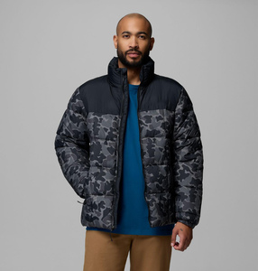 Chaqueta acolchada con estampado de camuflaje de primera calidad para hombre, para uso en invierno, con cierre de cremallera a prueba de viento y bolsillos laterales, abrigo para hombre - Product Image 1