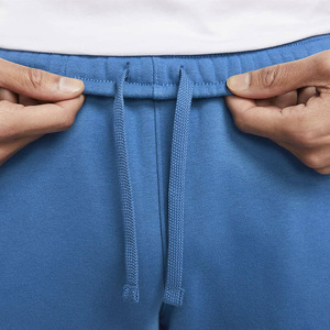 Men's Blue Woolen Polyester/Cotton Heavyweight Windproof Sweatpants Elastic Waist Casual Joggers with Pockets Winter Wear - Product Image 3