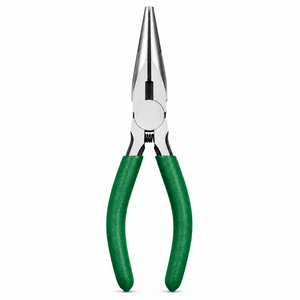 Precision Needle Nose Pliers Stainless Steel Green Handle Tapered Tip For Jewelry DIY Repair Tools - Product Image 1