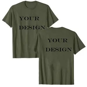 100% Cotton Unisex Front Logo Knitted Hip Hop Style Anti-Wrinkle Regular Fit T-Shirts <b>Half</b> <b>Sleeve</b> Solid O-Neck 210g - Product Image 5
