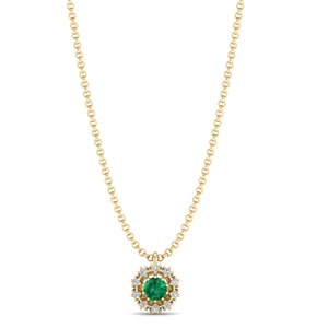 REYES Colliers pendentifs élégants en argent sterling 925 avec moissanite pour femmes, taille brillante, pierre précieuse émeraude de 0,5 carat, bijoux raffinés - Product Image 6