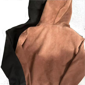 Sudadera con capucha y cremallera para hombre, oversize, de color liso, informal, de algodón polar, para otoño, corte regular, con bolsillos, tejida 2026 - Product Image 4