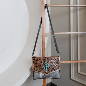 Bolso bandolera de piel auténtica de diseñador de lujo de alta calidad para mujer - Product Image 4