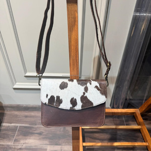 Vente chaude sac à main en cuir de fourrure de vachette femmes élégantes sac à main sac à bandoulière cheveux sur sacs en cuir - Product Image 2