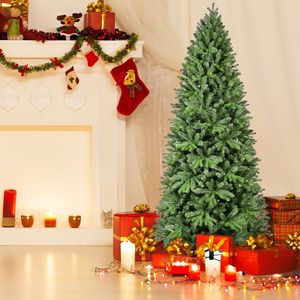Albero di Natale a corpo intero da 2,1 m con 1375 punte in PE+PVC, rami incernierati, facile montaggio e stabile base in metallo - Product Image 3
