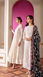 2021 dernière collection de costumes de mariage indiens pakistanais Lehenga robe de mariée soie Shalwar Kameez vente chaude! - Product Image 3