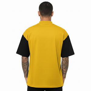 Venta al por Mayor de Camisetas de Alta Calidad Ecológicas de 180 g/m², 100% Algodón, con Logotipo Impreso Digital Personalizado, de Dos Tonos, Corte Holgado, Transpirables, Estilo Hip Hop - Product Image 3