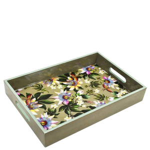 Unique Wooden Serving <b>Tray</b> With Colorful Enamel Finish Perfect For <b>Kitchen</b> Use And Decorative Table Display - Product Image 5